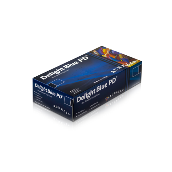 aurelia-vinyl-powdered-disposable-blue-gloves