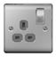 nexus-brushed-steel-switched-socket-13a-black-inset