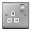 nexus-brushed-steel-switched-socket-13a-white-inset