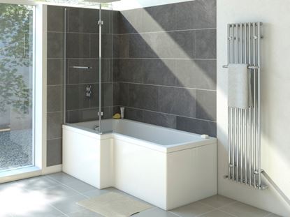 trojan-solarna-l-shape-bath-screen-with-towel-rail