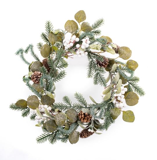 premier-glitter-eucalyptus-wreath-mistletoe-berry