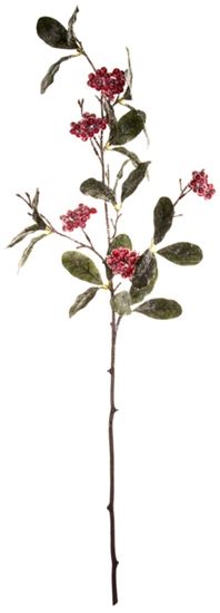 premier-green-red-berry-stem-snow-glitter