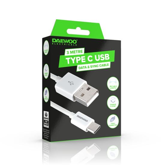 daewoo-3m-usb-a-to-usb-c-cable