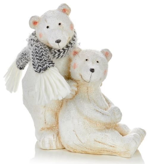 premier-white-polar-bear-with-cub--grey-scarf