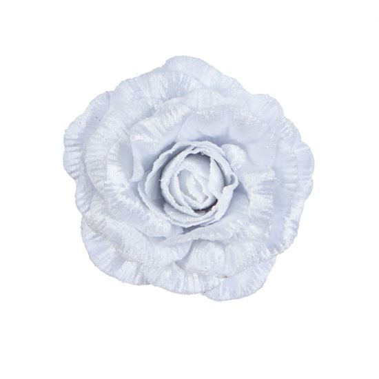premier-white-velvet-glitter-rose-on-clip