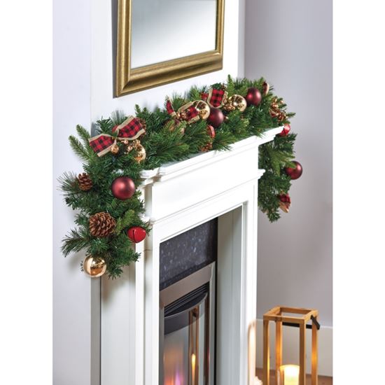 premier-red-bow-garland-with-baubles--cones