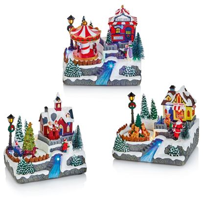 premier-lit-animated-village-with-river