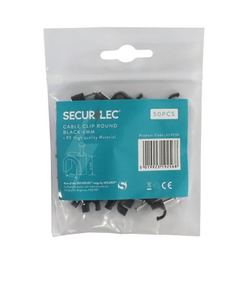 securlec-cable-clip-round-black