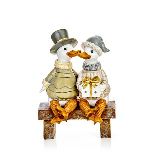 premier-sitting-christmas-ducks-on-bench