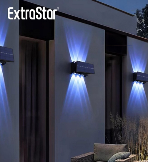 extrastar-led-solar-4-way-wall-lamp