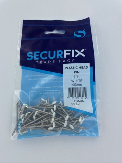 securfix-stainless-steel-plastic-headed-pin-white-40mm