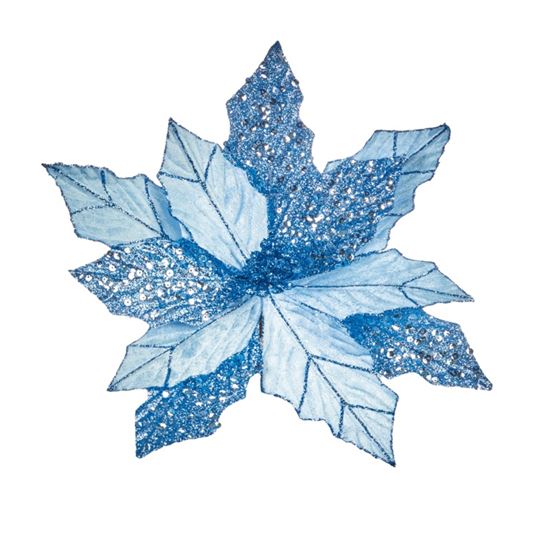premier-light-blue--glitter-velvet-poinsettia-clip-on