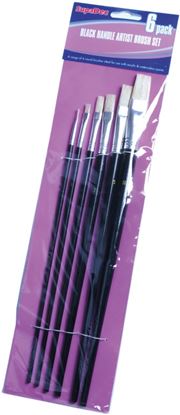supadec-black-handle-artist-brush-set