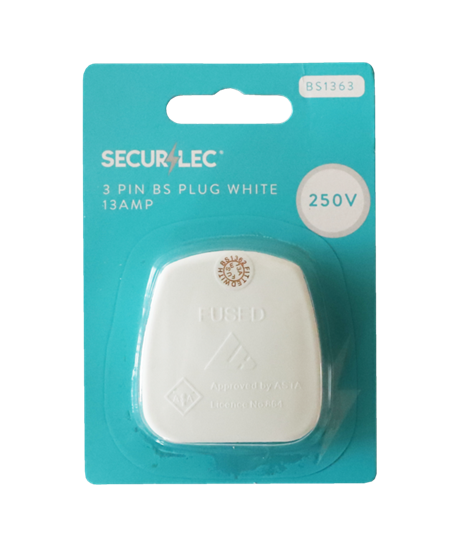 securlec-13a-3-pin-plug-fused-13a-to-bs1363-white