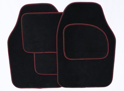 streetwize-velour-carpet-mat-set-with-coloured-binding---4-piece