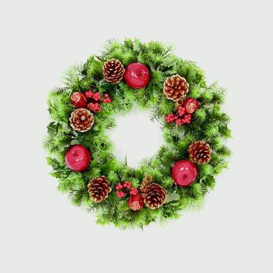 premier-plastic-wreath-with-apples--cones