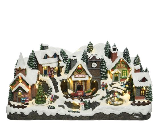 kaemingk-led-winter-village-scene