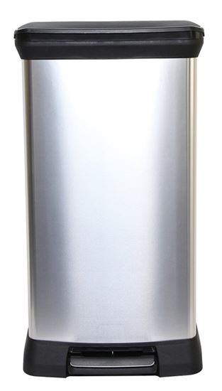curver-deco-black--silver-pedal-bin