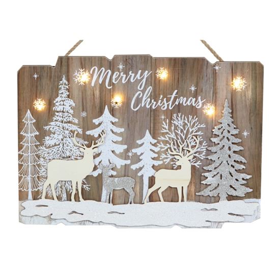 premier-natural-wood-reindeer-forest-scene