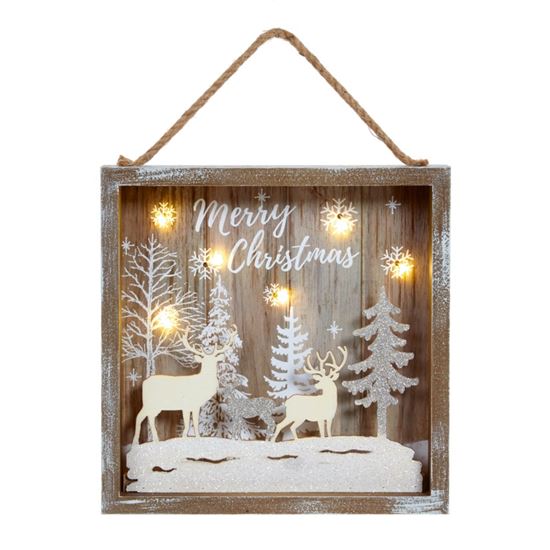 premier-natural-wood-reindeer-forest-scene