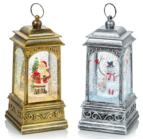premier-glitter-spinner-lantern-santa-snowman