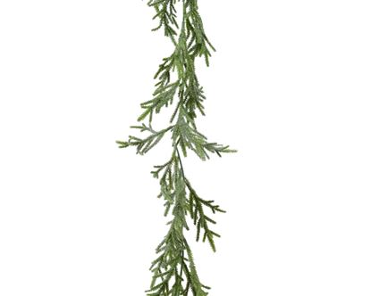 kaemingk-frosted-garland-green