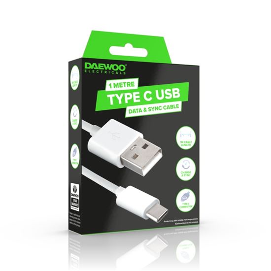 daewoo-1m-usb-a-to-usb-c-cable