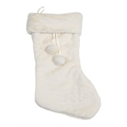 premier-winter-white-faux-fur-pom-pom-stocking