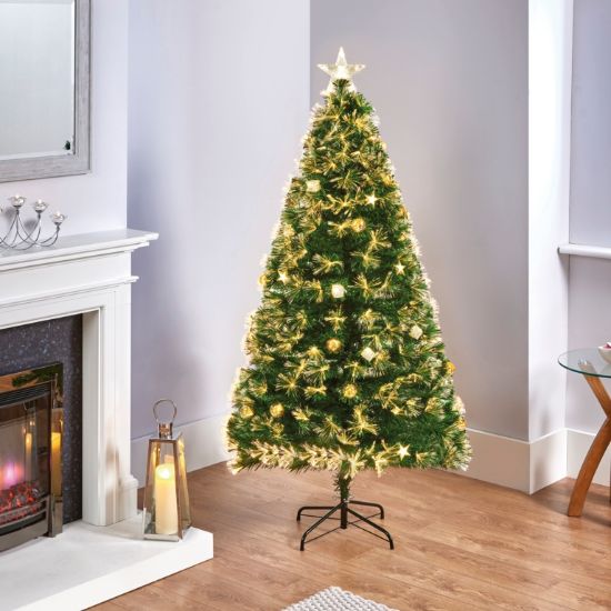 premier-burst-fibre-optic-tree-with-gold-baubles