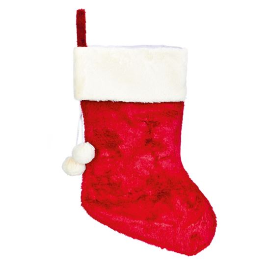premier-red-stocking-with-fur-trim--pom-poms
