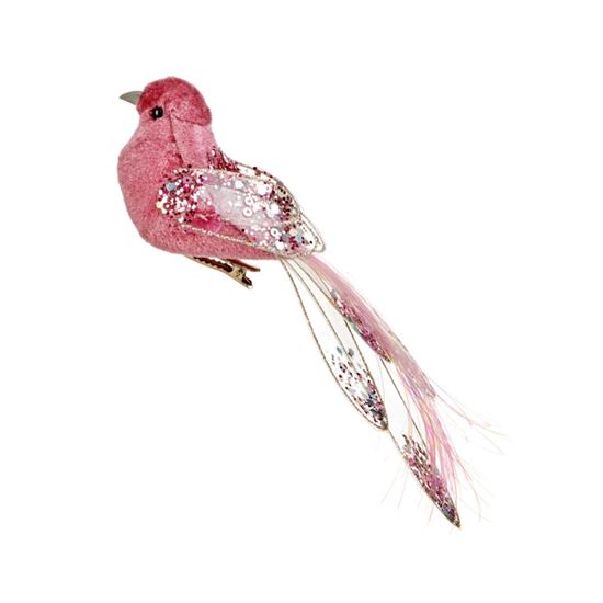 premier-pink-glitter-feather-bird