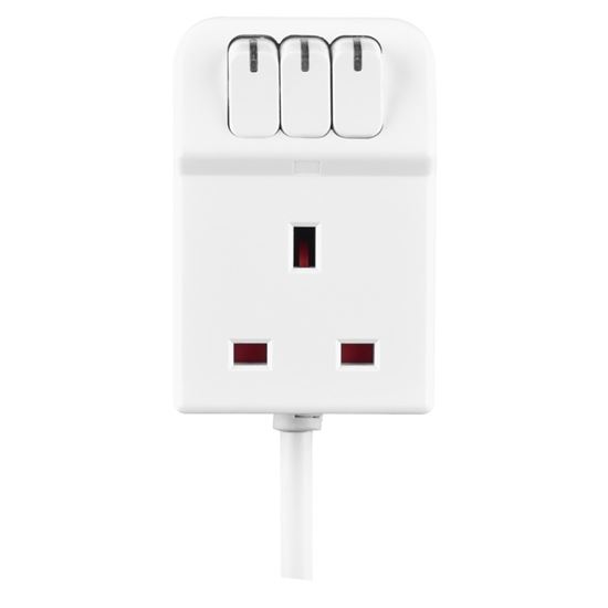 masterplug-3-socket-13-amp-extension-lead-white