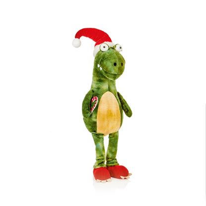premier-standing-t-rex-with-santa-hat-plush
