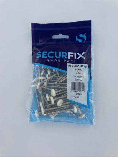 securfix-stainless-steel-plastic-headed-nail-white-50mm