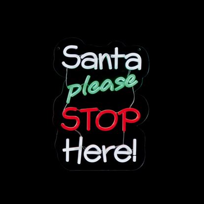 premier-santa-please-stop-here-hanging-lit-sign