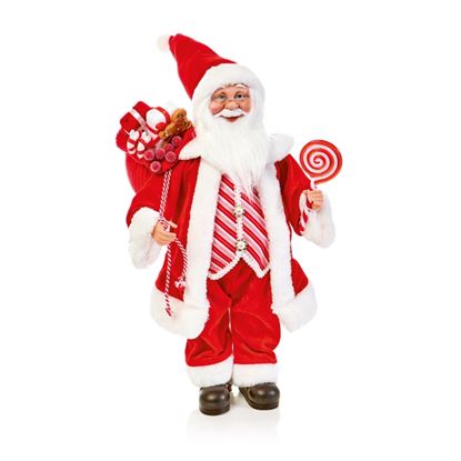 premier-red--white-candy-cane-santa-with-sack
