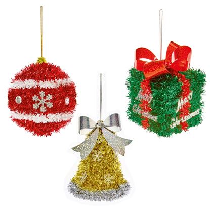 premier-tinsel-shaped-hanging-decorations