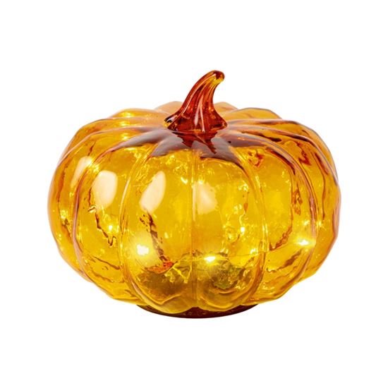 premier-lit-pumpkin-glass-light-ginger