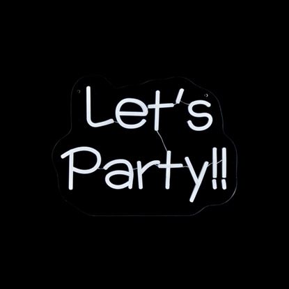 premier-lets-party-hanging-lit-neon-sign