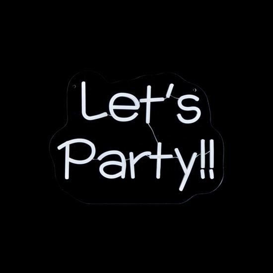 premier-lets-party-hanging-lit-neon-sign